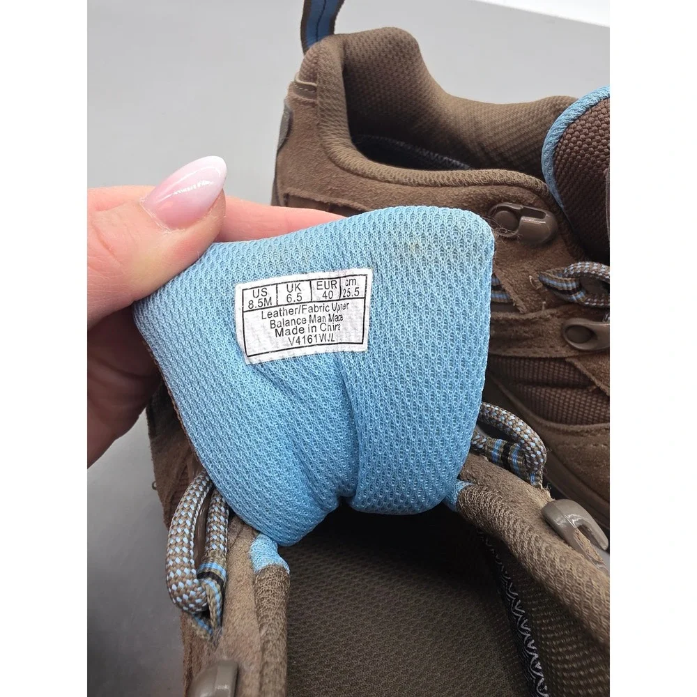Nevados Waterproof Hiking Shoes Brown Blue Leather V4161WJL Mens‎ 8.5M